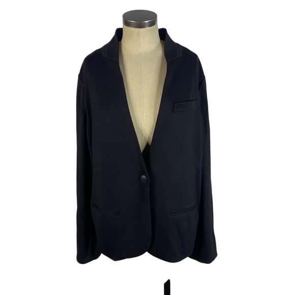 NEW Soma Divine Terry Knit Blazer Jacket XL Black Style Essentials 570237844 - Picture 3 of 15